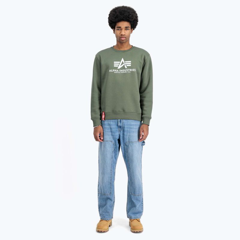 Alpha Industries men's Basic dark olive sweatshirt 2