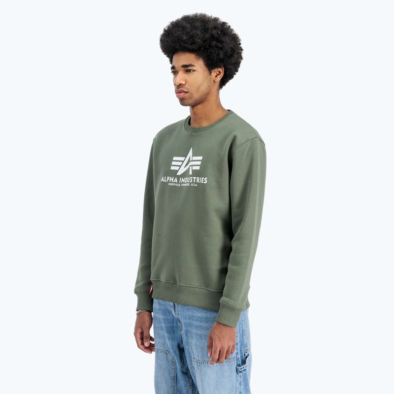 Alpha Industries men's Basic dark olive sweatshirt 4