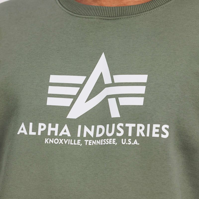 Alpha Industries men's Basic dark olive sweatshirt 6