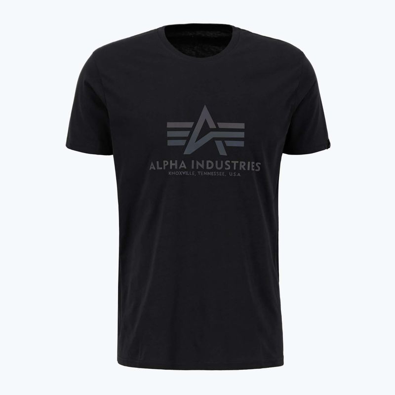 Alpha Industries men's Basic Rainbow Reflective t-shirt black 3