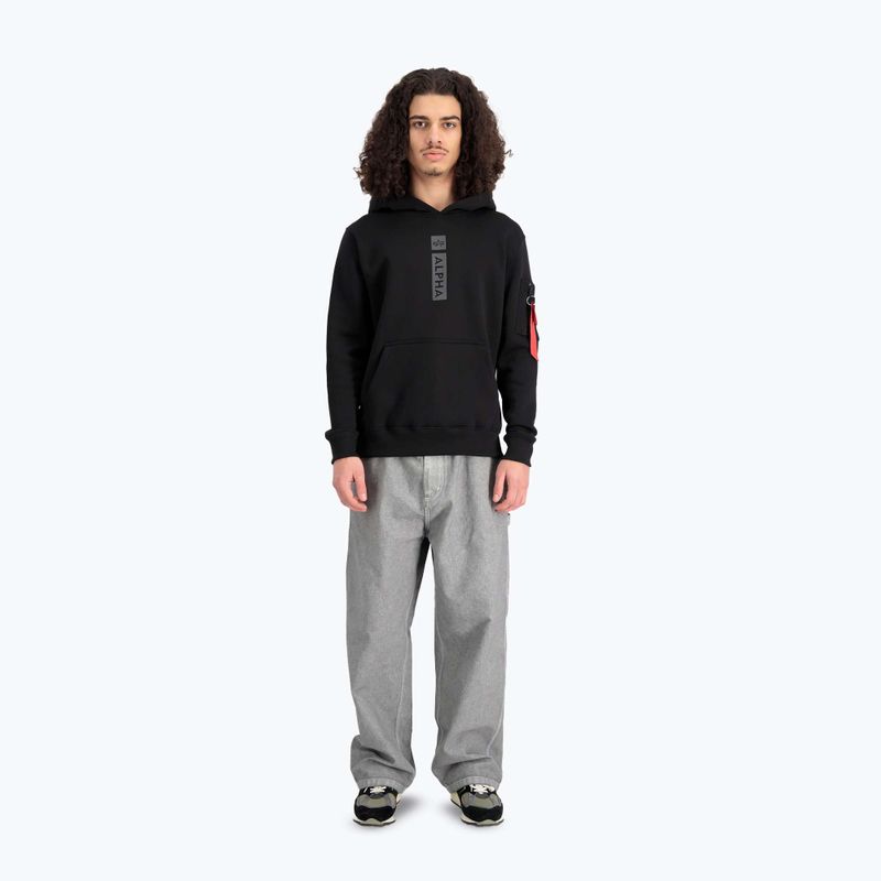 Men's Alpha Industries Puff Print Hoodie black 2