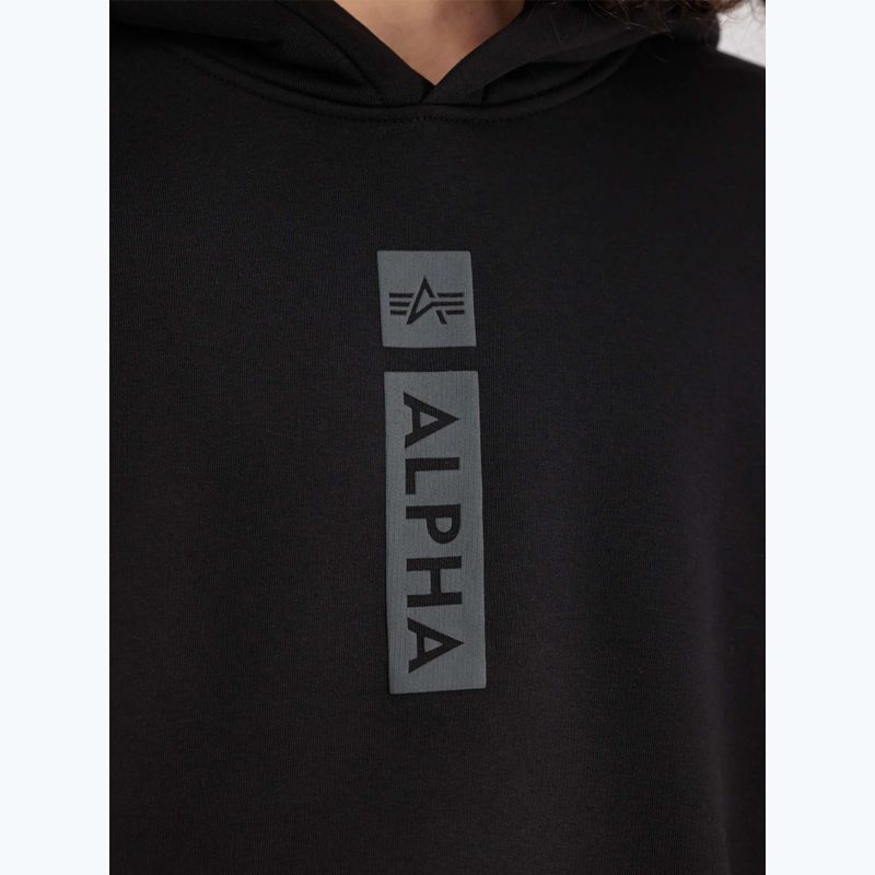 Men's Alpha Industries Puff Print Hoodie black 5