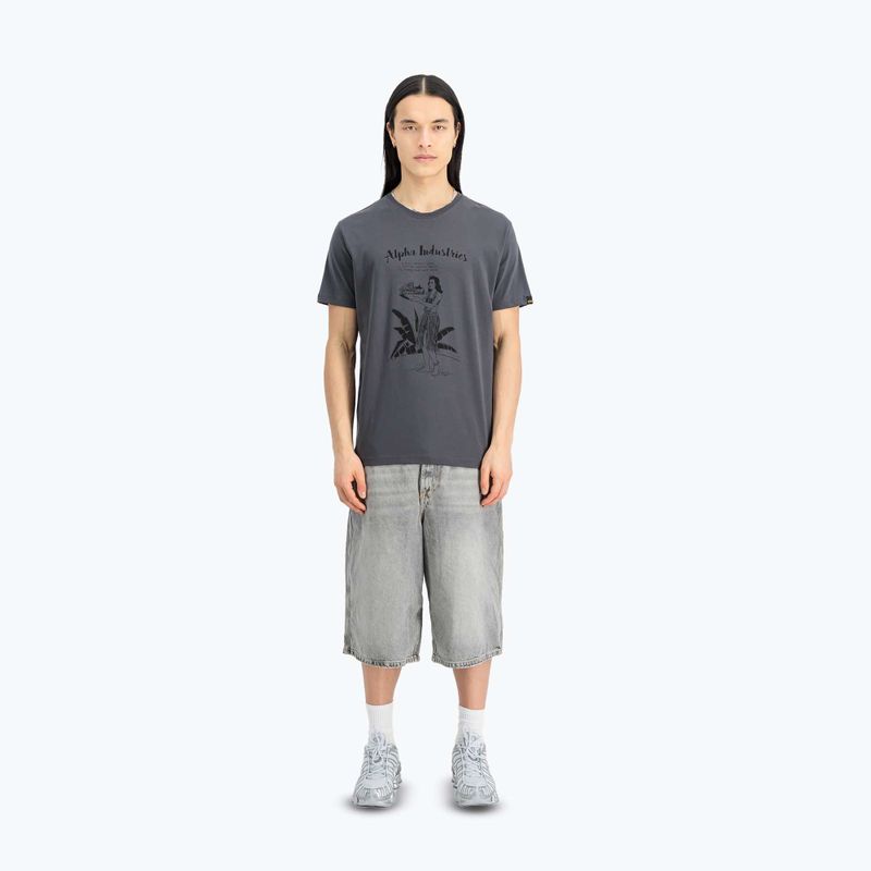 Alpha Industries men's t-shirt Hawaii vintage grey 2