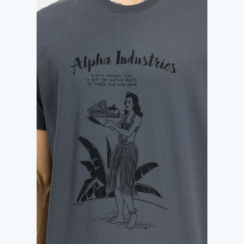 Alpha Industries men's t-shirt Hawaii vintage grey 6