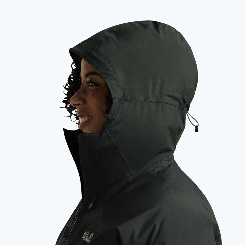 Women's down jacket Jack Wolfskin Icecape 2L Down Ins Rds slate green 4