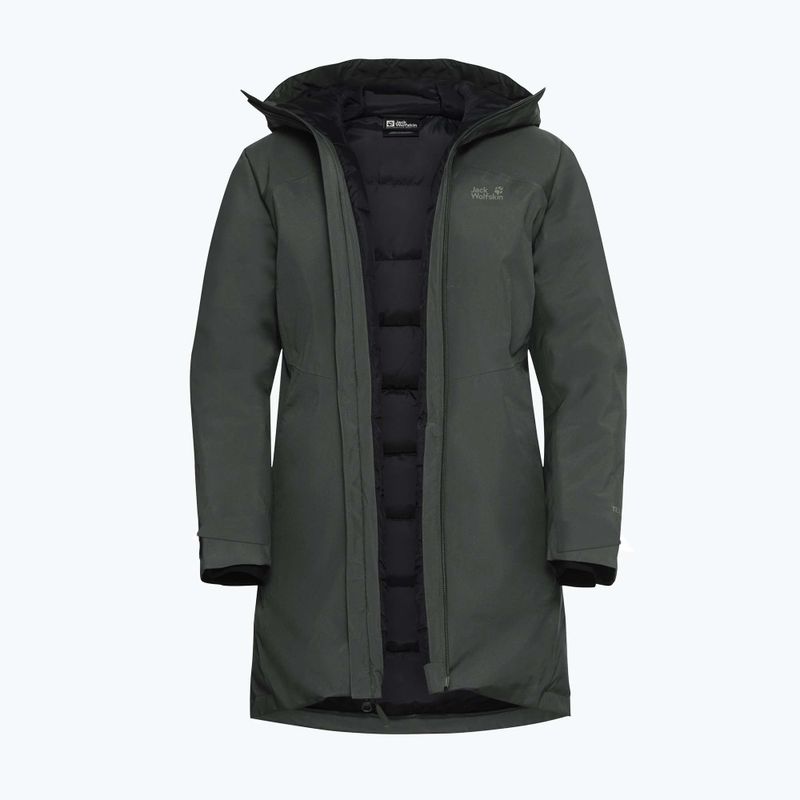 Women's down jacket Jack Wolfskin Icecape 2L Down Ins Rds slate green 9