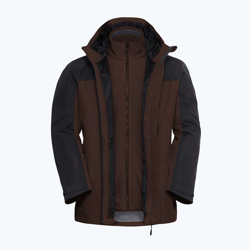 Men's 3in1 jacket Jack Wolfskin Taubenberg 3In1 hot choc 12
