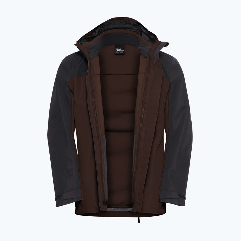 Men's 3in1 jacket Jack Wolfskin Taubenberg 3In1 hot choc 13