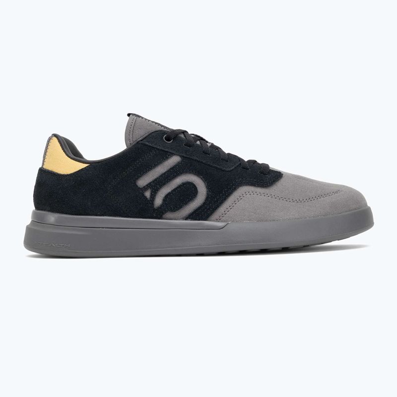 Men's adidas FIVE TEN Sleuth core black/charcoal/oat platform cycling shoes 2