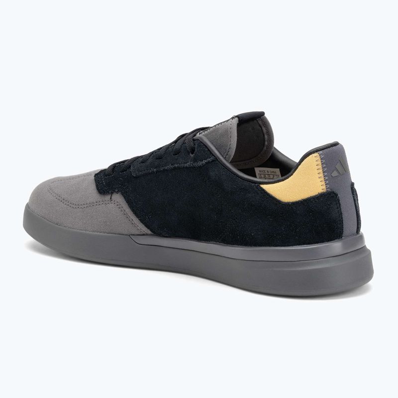 Men's adidas FIVE TEN Sleuth core black/charcoal/oat platform cycling shoes 3
