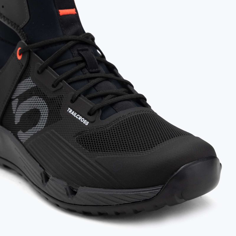 Men's cycling platform shoes adidas FIVE TEN Trailcross GTX core black/grey three/solar red 7