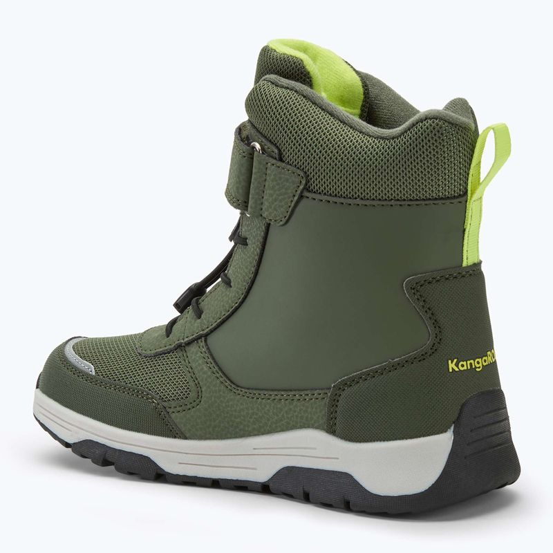 KangaROOS K-MJ Edison EV RTX SL olive / limetta dino junior snow boots 3