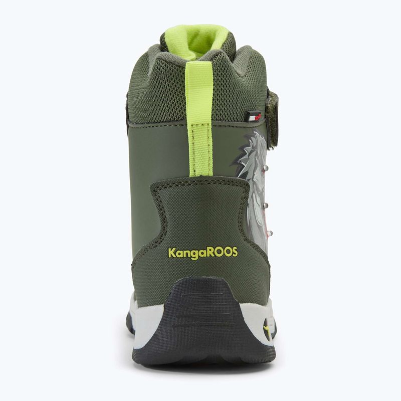 KangaROOS K-MJ Edison EV RTX SL olive / limetta dino junior snow boots 6