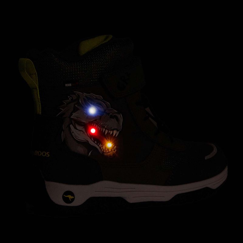 KangaROOS K-MJ Edison EV RTX SL olive / limetta dino junior snow boots 8