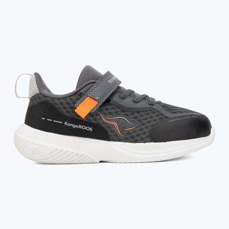 Children's shoes KangaROOS K-RDI Pebble EV steel grey/neon orange 2