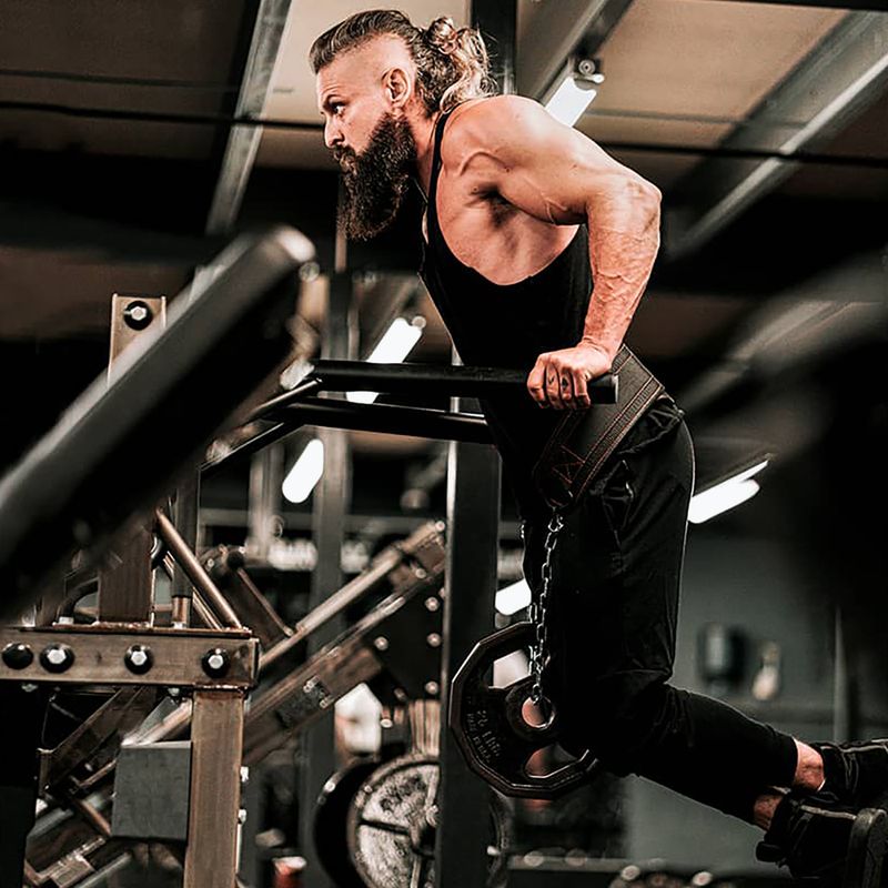 RDX Pro Dipping Belt 2 Layer black WDB-T7B weightlifting belt 7