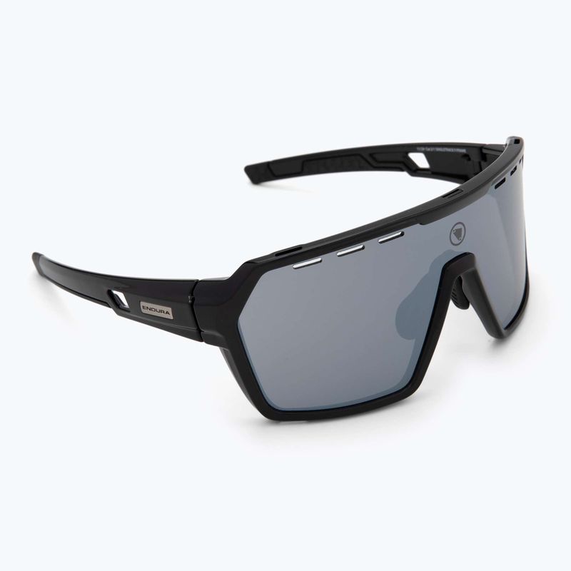 Endura Singletrack black/platinum revo smoke/clear silver flash mirror sunglasses 2