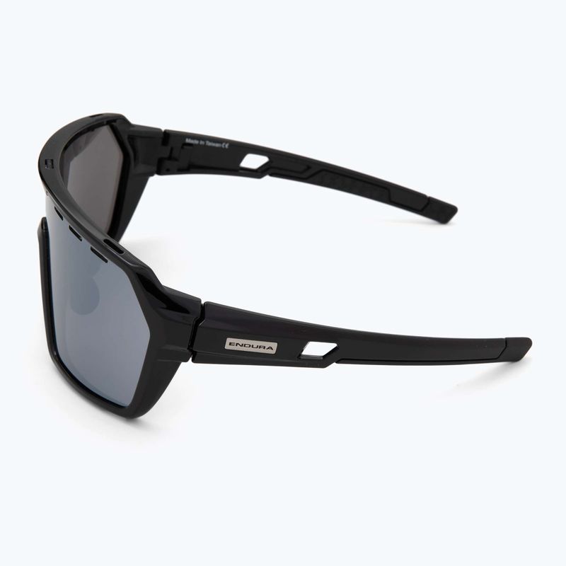 Endura Singletrack black/platinum revo smoke/clear silver flash mirror sunglasses 5