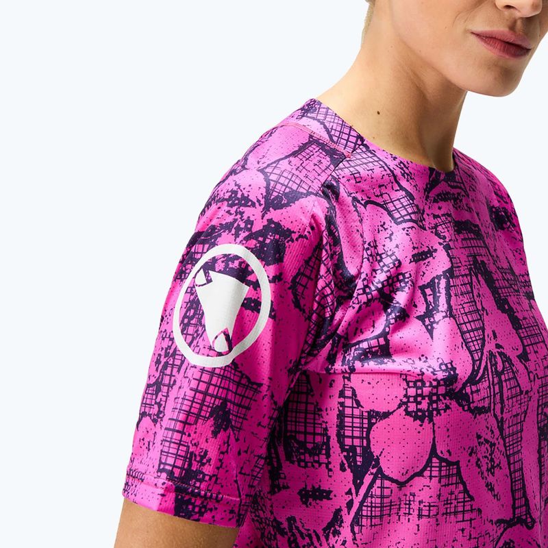 Women's cycling jersey Endura Grid Floral Ltd W pink pop 6