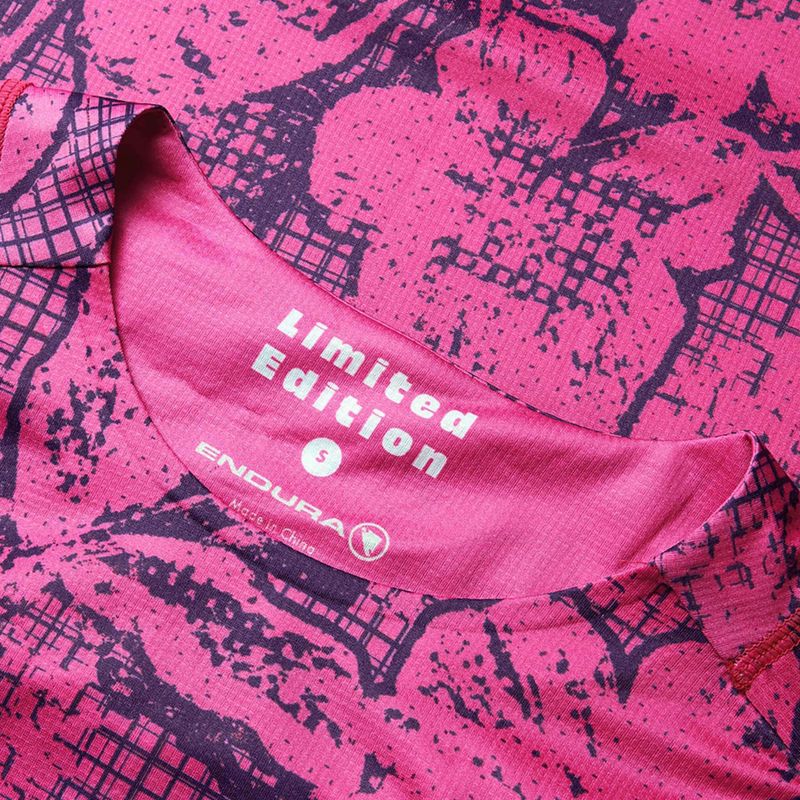 Women's cycling jersey Endura Grid Floral Ltd W pink pop 9