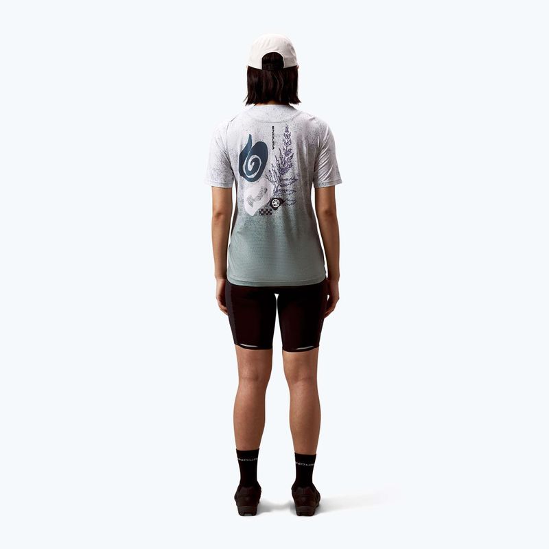 Women's cycling jersey Endura Singletrack Print W aero blue 3