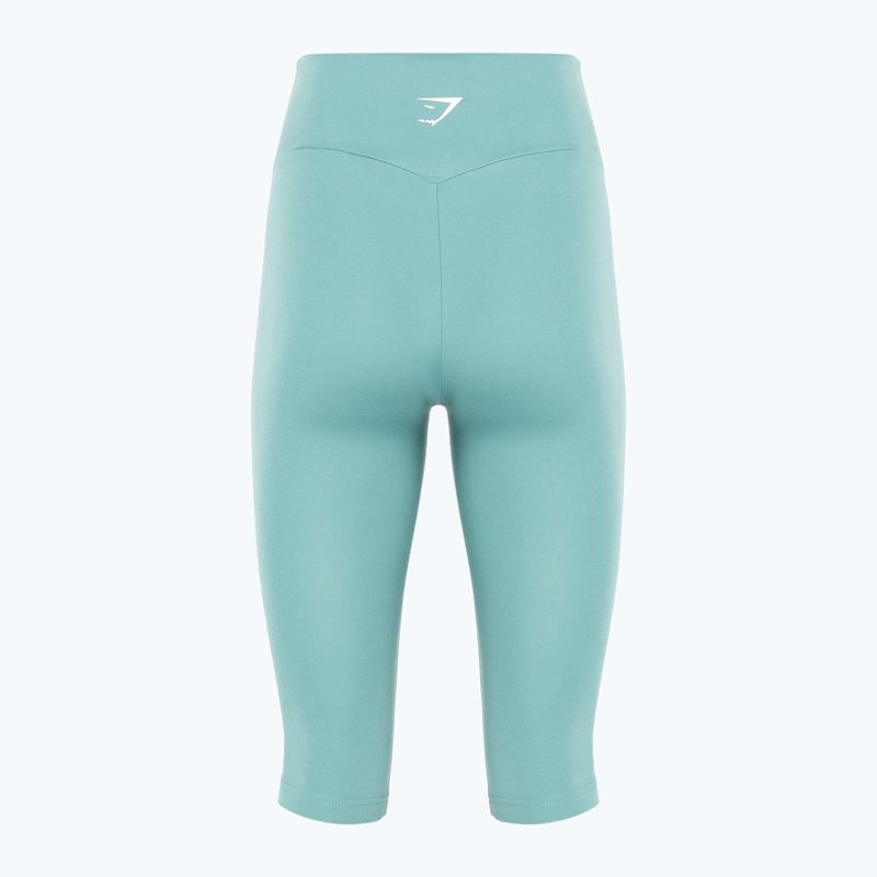 Women's Gymshark Training Cropped teal leggings 2