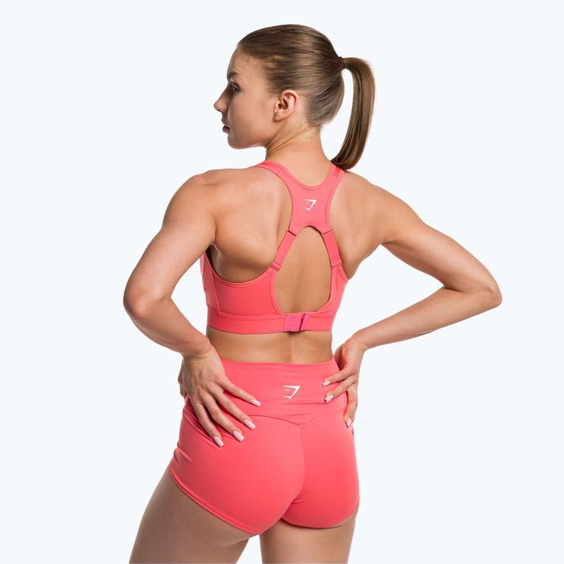 Gymshark Open Back Training Sports polka pink fitness bra 3
