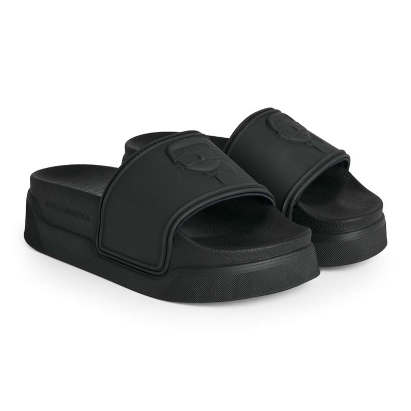KARL LAGERFELD women's flip-flops Condominium Nft Relief black rubber 2