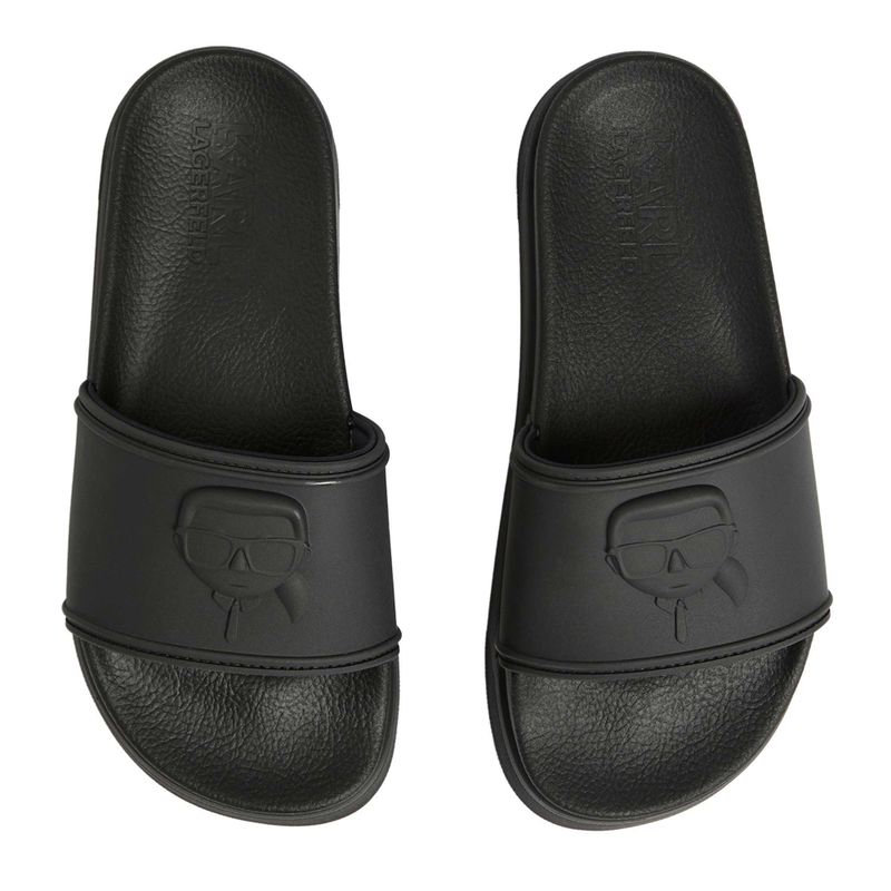 KARL LAGERFELD women's flip-flops Condominium Nft Relief black rubber 4