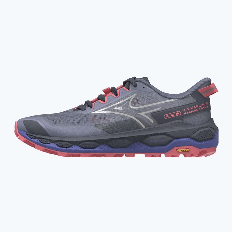 Women's running shoes Mizuno Wave Mujin 11 blue granite/silver/striking coral 8