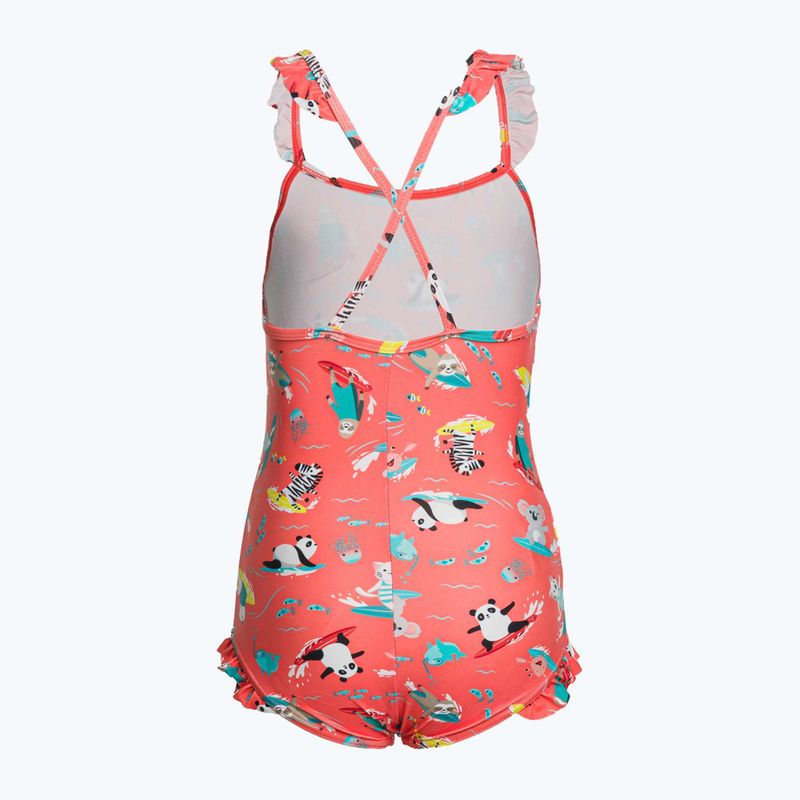 Speedo Digital Frill Thinstrap Children's One-Piece Swimsuit Orange 8-1288115155 2