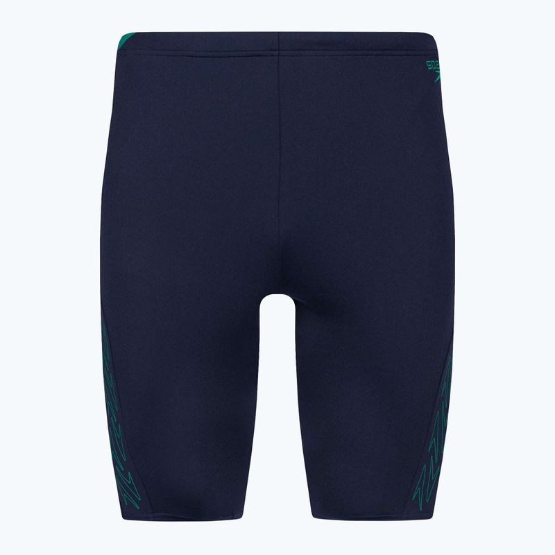 Men's Speedo Hyper Boom Splice swim trunks navy/green 6