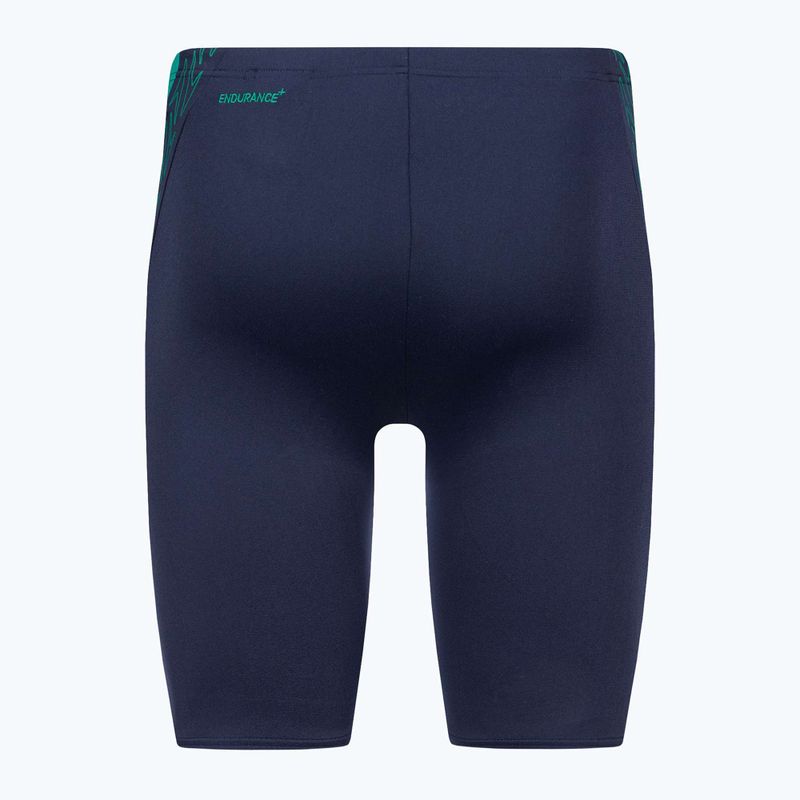 Men's Speedo Hyper Boom Splice swim trunks navy/green 7