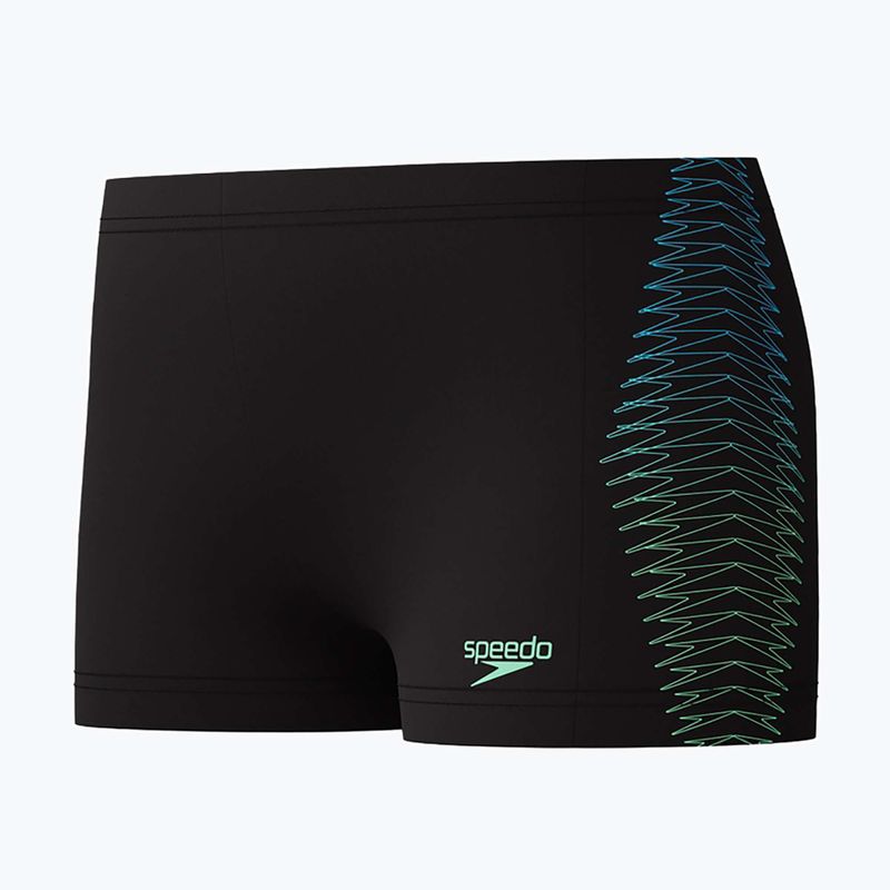 Children's swim boxers Speedo Plastisol Placement Aquashort black/alfalfa green 3