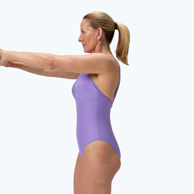 Women's one-piece swimsuit Speedo Shaping Strappy purple mist 4