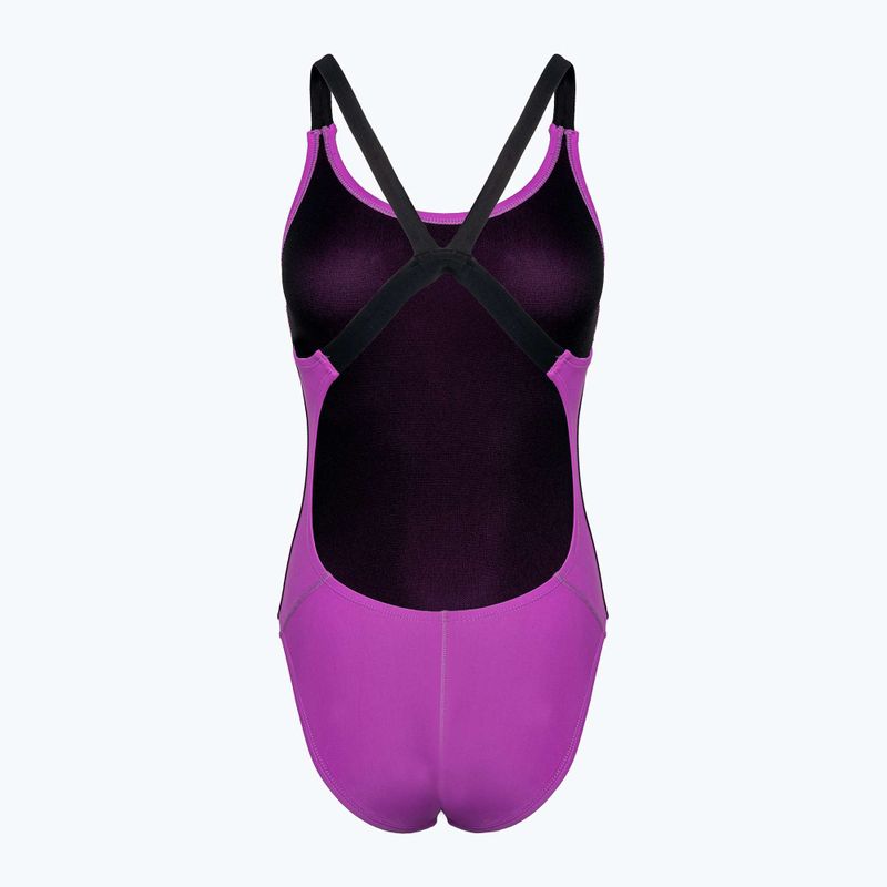 Women's one-piece swimsuit Nike Logo Tape Fastback fuchsia dream 2