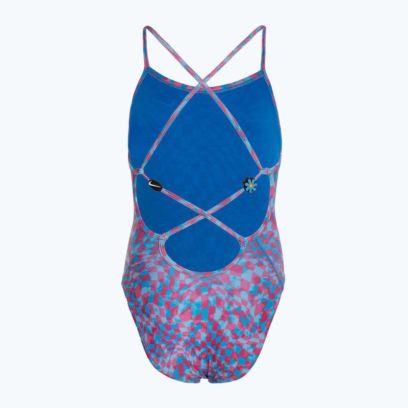 Nike Hydrastrong Lace Up Back university blue children's one-piece swimsuit 2
