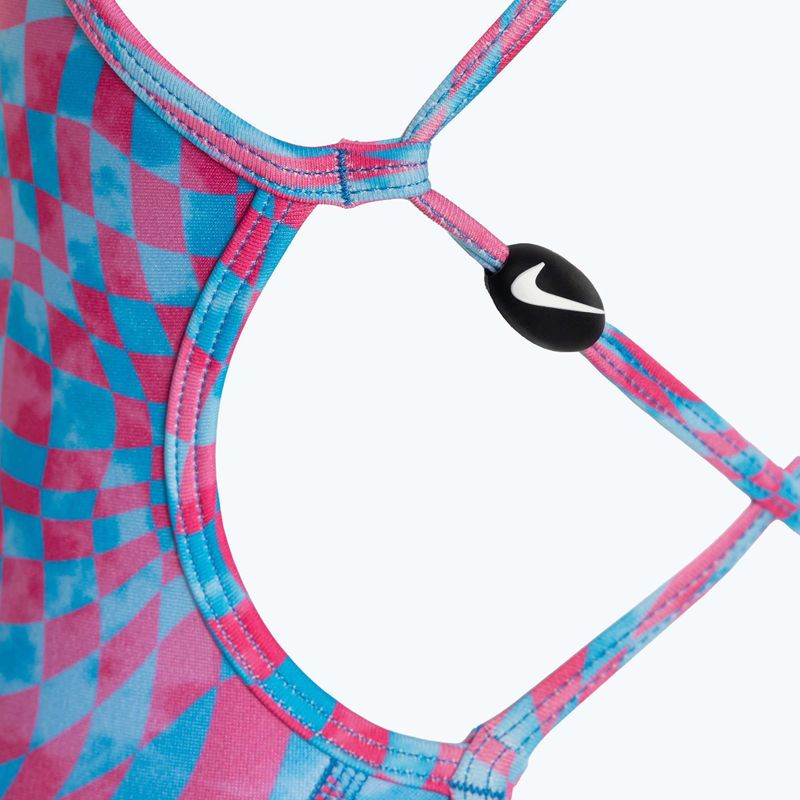 Nike Hydrastrong Lace Up Back university blue children's one-piece swimsuit 4