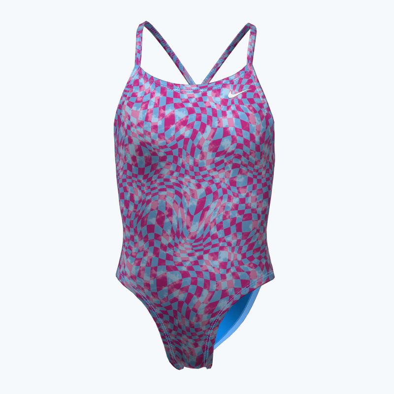 Nike Hydrastrong Lace Up Back university blue children's one-piece swimsuit 6