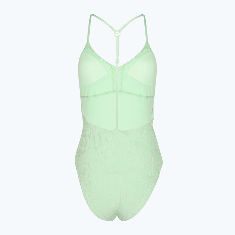 Women's one-piece swimsuit Nike Retro Flow Terry vapor green 2