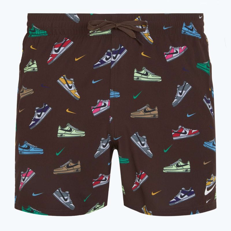 Men's Nike Multi Print 5" Volley swim shorts baroque brown 5