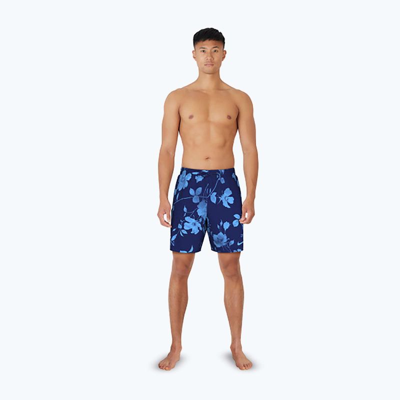Men's Nike Fine Floral 7" Volley swim shorts midnight navy 2