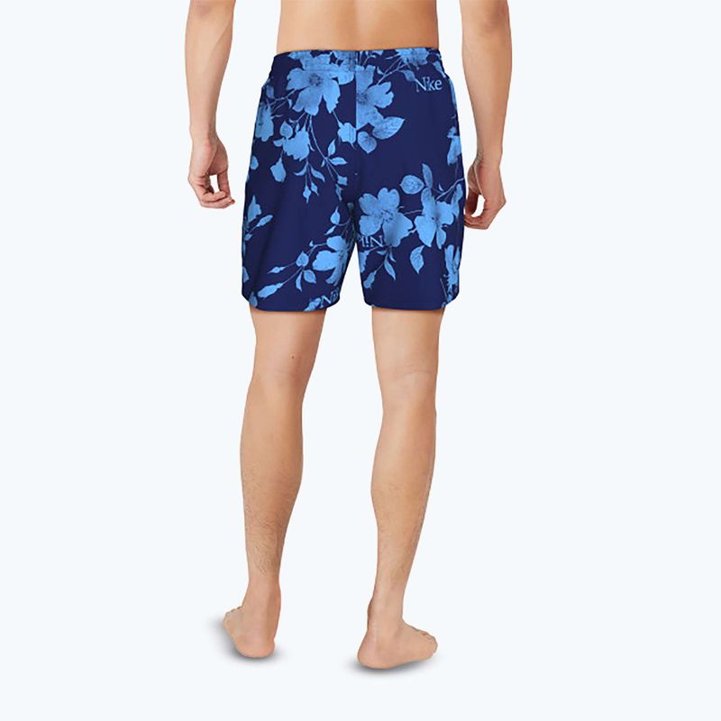 Men's Nike Fine Floral 7" Volley swim shorts midnight navy 3