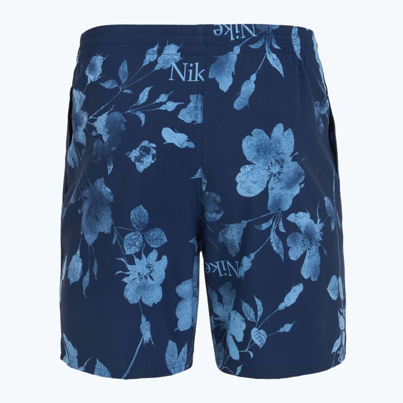 Men's Nike Fine Floral 7" Volley swim shorts midnight navy 6