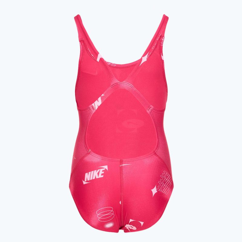 Children's one-piece swimsuit Nike Hydrastrong Fastback rush pink 2