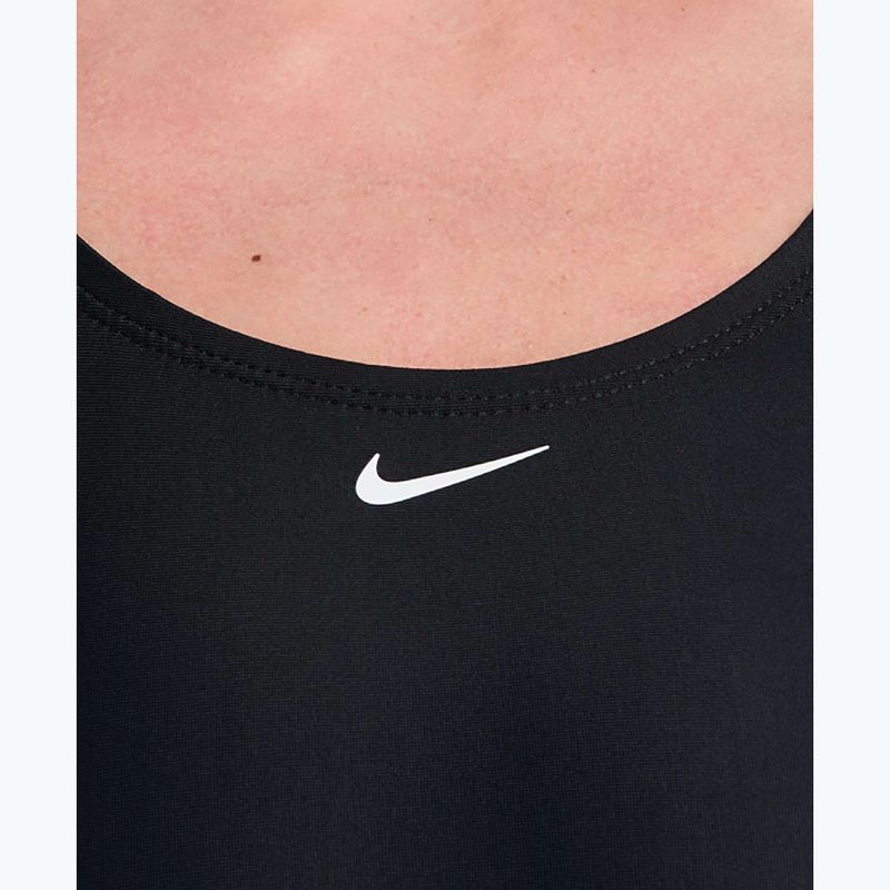 Women's one-piece swimsuit Nike Logo Tape Fastback black 4
