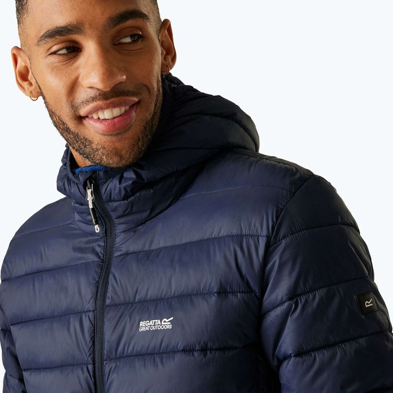 Men's jacket REGATTA Hooded Marizion black navy/olympian blue 4