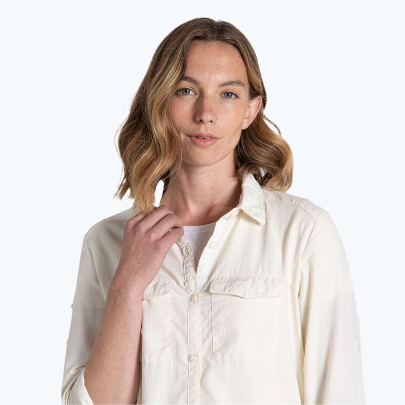 Women's Craghoppers NosiLife Adventure Long Sleeved Shirt III sea salt trekking shirt 4