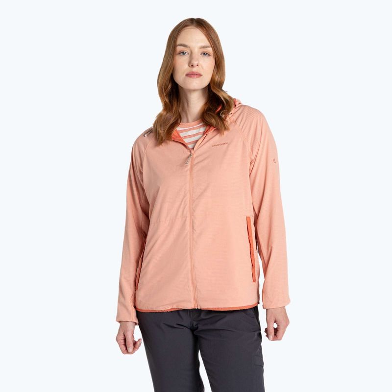 Women's Craghoppers NosiLife Rosa Reversible red sandstone / clay wind jacket 2