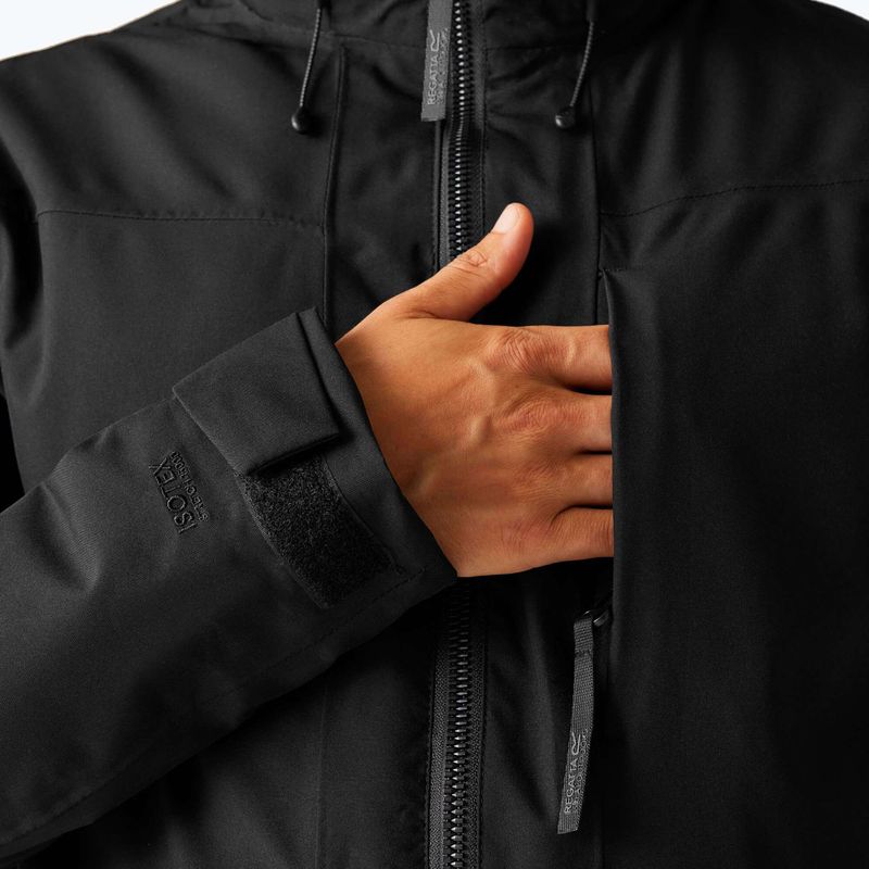 Men's rain jacket Regatta Balaton black/pumpkin spice 6